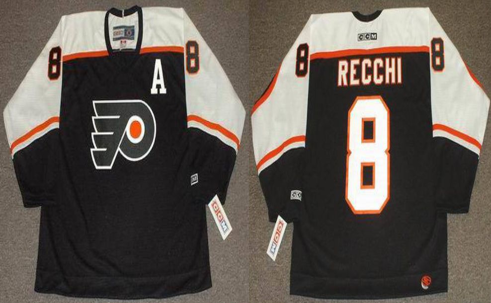 2019 Men Philadelphia Flyers 8 Recchi Black CCM NHL jerseys